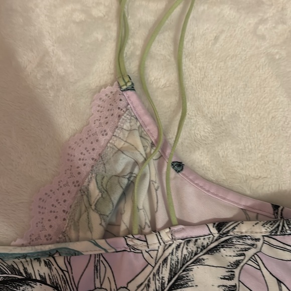 Linea Donatella Purple Tropical Cami & Shorts Pajama Set - Picture 7 of 16